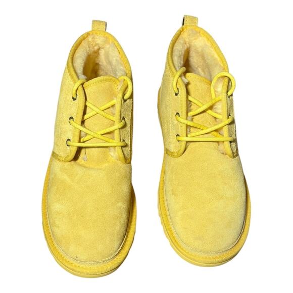 UGG NEUMEL SUEDE SHEARLING WOOL BOOTS CORN YELLOW NWOT M 10 W 11 - Picture 7 of 13